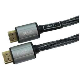 NONAME Кабель аудио-видео LAZSO WH-111-B, HDMI (m) - HDMI (m), ver 2.0, 2м, GOLD, черный [wh-111(2m)-b]