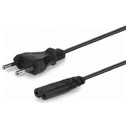 GEMBIRD/Cablexpert (00894) PC-184/2-1.8М, 1.8м, CEE 7/16 - C7, 2-pin, 2.5А, черный (5)