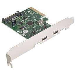EXEGATE EXE-313 (PCI-Ex4, 2*USB3.1 Type-C ext, разъем доп.питания, OEM) EX283715RUS