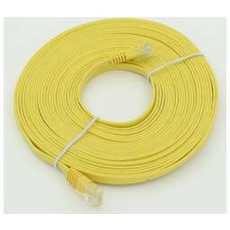 NONAME Патч-корд Flat cat5E molded 7.5м желтый RJ-45 (m)-RJ-45 (m)