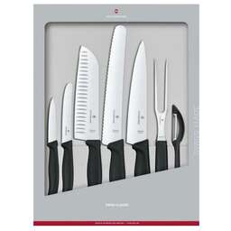 VICTORINOX Набор ножей кухон. Swiss Classic 6.7133.7G компл.:7предм. черный подар.коробка