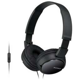 SONY Наушники полноразмерные проводные с микрофоном MDR-ZX110AP, черный