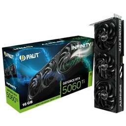 PALIT Видеокарта NVIDIA GeForce RTX 5060TI RTX5060Ti INFINITY 3 OC 16ГБ Infinity 3, GDDR7, OC, Ret [ne7506ts19t1-gb2061s]