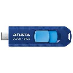 A-DATA Флешка USB (Type-C) UC300 64ГБ, USB3.2, синий и голубой [acho-uc300-64g-rnb/bu]