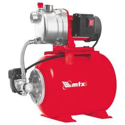 MTX Насосная станция PS1000-24S, 1000 Вт, напор 43 м, 4300 л/ч, ресивер 24 л, нержавейка 99153
