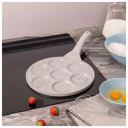 AGNESS СКОВОРОДА "СМАЙЛ"ДЛЯ ОЛАДИЙ С АНТИПРИГАР.ПОКРЫТИЕМ ДИАМЕТР=26.5 СМ.(КОР=6ШТ) 932-029