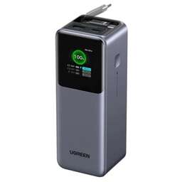 UGREEN Внешний аккумулятор с выдвижным кабелем PB726 (55987B) 165W Power Bank 20000mAh with Retractable Cable. Цвет: серый космос