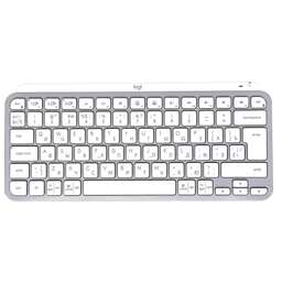 LOGITECH Клавиатура MX Keys Mini, USB, Bluetooth/Радиоканал, серебристый + белый [920-010502]