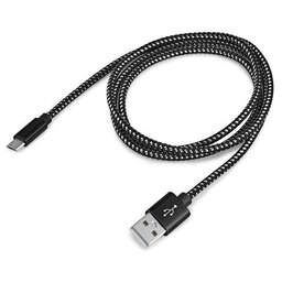 BURO Кабель Braided, micro USB (m) - USB (m), 1м, 2.4A, черный [bhp ret micusb-br]