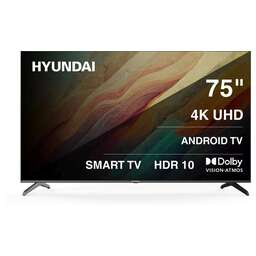 HYUNDAI 75" Телевизор H-LED75BU7009, 4K Ultra HD, черный, СМАРТ ТВ, Android TV