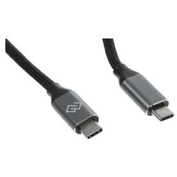 DIGMA Кабель USB Type-C (m) - USB Type-C (m), 1.5м, черный [d-type-c-usb3.2-100w-4k-1.5m]