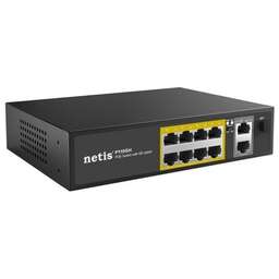 NETIS Коммутатор P110GH (L2) 8x100Мбит/с 2x1Гбит/с 1SFP 8PoE 8PoE+ 120W неуправляемый