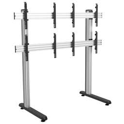CACTUS Стойка для телевизора CS-FS-TV4-PRO черный 45"-55" макс.50кг напольный мобильный