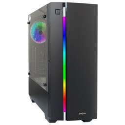 EXEGATE Miditower EVO-9201-RGB (ATX, без БП, окно, 2*USB+1*USB3.0, HD аудио, черный с RGB) EX283741RUS