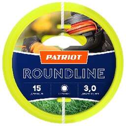 PATRIOT 805201019 Леска Roundline D 3,0 мм L 15 м (круглая, желтая)