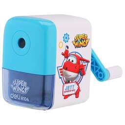 DELI Точилка для карандашей механическая ER10409 Super Wings 1 отверстие пластик ассорти