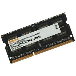 DIGMA Память DDR3 8GB 1600MHz DGMAS31600008D RTL PC3-12800 CL11 SO-DIMM 204-pin 1.35В dual rank Ret