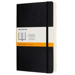 MOLESKINE Блокнот CLASSIC SOFT EXPENDED QP616EXP Large 130х210мм 400стр. линейка мягкая обложка черный