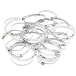 СИБРТЕХ Хомуты металлические, Стандартное болтовое крепление 70-90 мм, 25 штук в упаковке, ширина 9 мм 47570