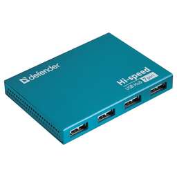 DEFENDER Разветвитель USB 2.0 Septima Slim 7порт. синий (83505)