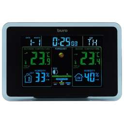 BURO Погодная станция BU-WSH168-COLOR, черный