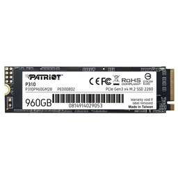 PATRIOT SSD накопитель P310 P310P960GM28 960ГБ, M.2 2280, PCIe 3.0 x4, NVMe, M.2