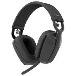 LOGITECH Гарнитура Zone Vibe 100, для компьютера, мониторные, Bluetooth, серый [981-001213]