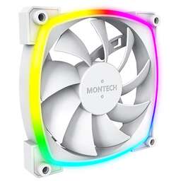 MONTECH Вентилятор AX120 3шт, 120мм, 4-pin, 1600об/мин, 27 дБ, ARGB, белый, Ret [ax120 pwm white 3 in 1]