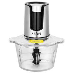 KITFORT Измельчитель электрический КТ-3515, 1.4л, 500Вт, серебристый/черный