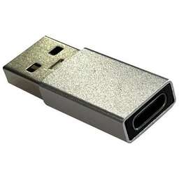 BURO Адаптер USB A(m) - USB Type-C (f), серебристый [bu-usb2-am-cf]