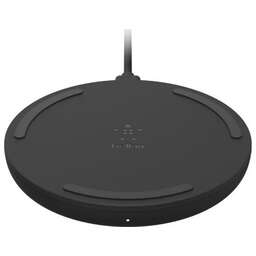 BELKIN Беспроводное зарядное устройство BoostCharge Wireless Charging Stand 15W Whith Wall Charger. Цвет: черный