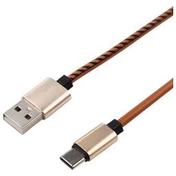 REXANT (18-1897) Кабель USB-Type-C/2A/leather/brown/1m/REXANT