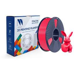 NV PRINT Филамент NVPRINT PETG Glow Red для 3D печати диаметр 1.75мм длина 330 метров масса 1 кг