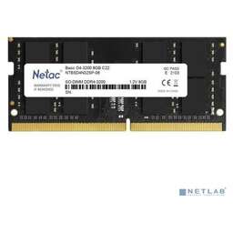 NETAC Память DDR4 8GB 3200MHz NTBSD4N32SP-08 Basic RTL PC4-25600 CL22 260-pin 1.2В single rank Ret
