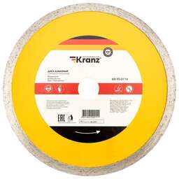KRANZ (KR-90-0114) Диск алмазный отрезной сплошной 200x25,4/22,2x2x10мм