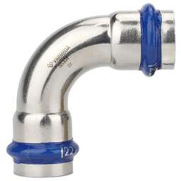 VARMEGA Угольник 90гр. двухраструбный Inox Press 42x42