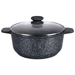 MAUNFELD Кастрюля GRETA MF24GRTT01CR из литого алюминия со стеклянной крышкой, 24 см, 4 л