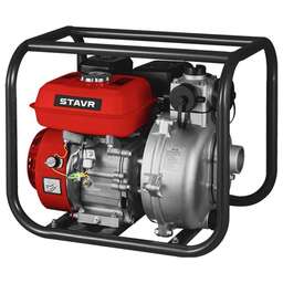 STAVR Мотопомпа бенз, D=50мм, SMP 50HP, высоконапорная, 4т ДВС 212см³, 5700Вт
