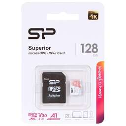 SILICON POWER Карта памяти microSDXC UHS-I U3 Superior 1024 ГБ, 100 МБ/с, Class 10, SP001TBSTXDV3V20SP, 1 шт., без адаптера
