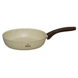RASHEL Сковорода а/п литая 24 см с индукционным дном, съём/ручка, цвет: кремовый гранит