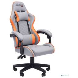 CHAIRMAN Офисное кресло CH28 экокожа, серо-оранжевый (7162897)