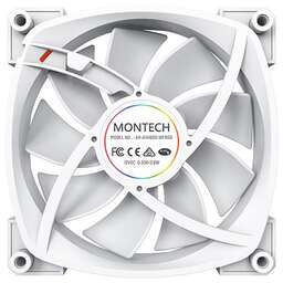 MONTECH Вентилятор AX140 140мм, 4-pin, 1600об/мин, 27.9дБ, ARGB, Ret [ax140 pwm white]