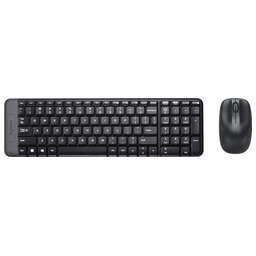 LOGITECH Комплект (клавиатура+мышь) MK220, USB, беспроводной, с гравировкой, черный [920-003161]
