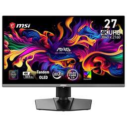 MSI Монитор 26.5" MAG 272UP QD-OLED E16 QD-OLED, 3840x2160, 165Hz, 0,03ms, 250сd/m, 1500000:1, HDR | 2xHDMI(2.1), DP(1.4a), Type-C(PD-15W) | HAS, Pivot, Swivel, InPSU, Vesa 100, Black