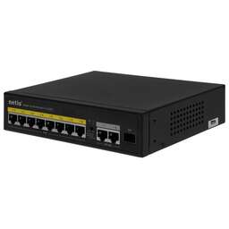 NETIS Коммутатор P110GH (L2) 8x100Мбит/с 2x1Гбит/с 8PoE+ 120W неуправляемый