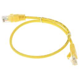 SUPRLAN Патч-корд 10-0161 UTP RJ-45 вил.-вилка RJ-45 кат.5E 0.5м желтый LSZH 26AWG