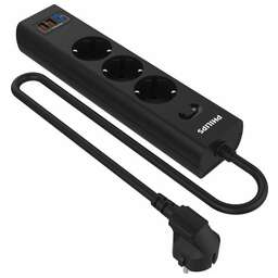 PHILIPS Сетевой фильтр CHP4336BB/51, 3м, черный