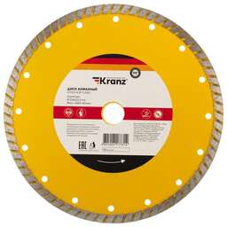KRANZ (KR-90-0125) Диск алмазный отрезной Turbo 230x22,2x2,8x10мм