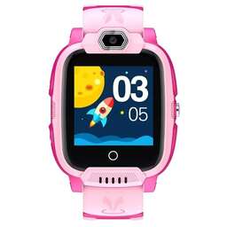 CANYON Детские часы Jondy KW-44 /IPS/4G/IP67/700 мАч/Nano-SIM/GPS-отслеживание/звонки/кнопка SOS/плеер/7 игр/камера 0.3Мп/розовый (CNEKW44PP)