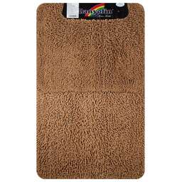 САНАКС 00403 Коврик в ванную MOSS 101 двойной КОРИЧНЕВЫЙ 60 х 100 + 50 х 60 см , 100% хлопок , ворс 30 мм